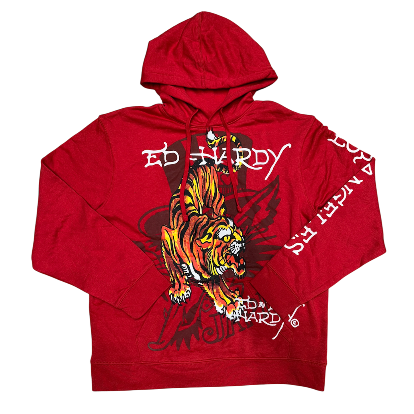 Ed Hardy Hoodie / Red / Large / Grade B