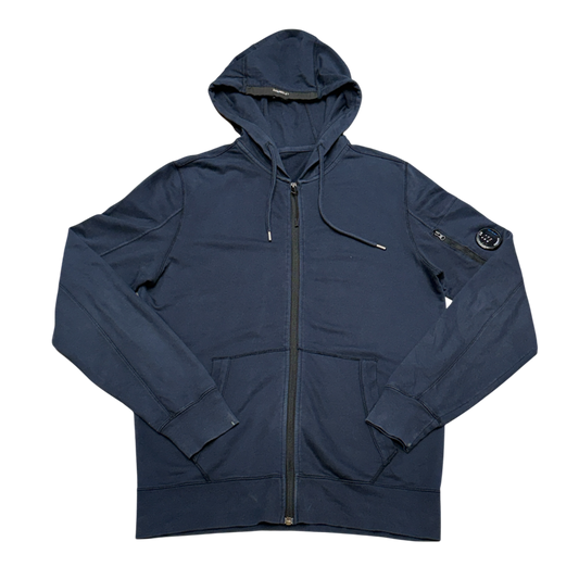 C.P Company Light Fleece Zip Up Hoodie - Navy / Grade B